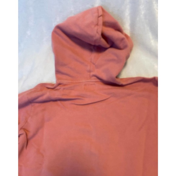 Women’s OBEY Shepard Fairy Coral Pink Cotton Hoodie Small Skate Punk Y2K Sweater - Picture 6 of 7